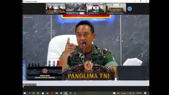 Panglima TNI Jenderal Andika Perkasa marahi Kepala Staf Korem (Kasrem) 174/ ATW Merauke Kolonel Arh Hamim Tohari