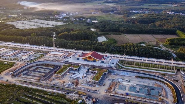 Peresmian proyek kereta cepat Laos-China. (AP/Hu Chao)