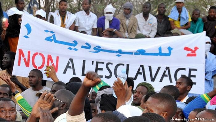 Aksi protes melawan perbudakan di Mauritania (Getty Images/AFP/Stringer)