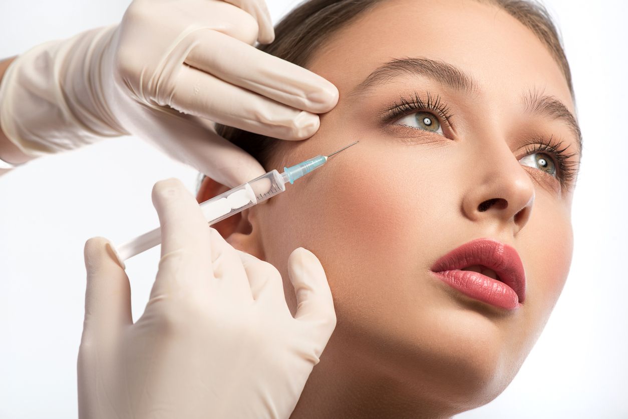 Girl receiving hyaluronic acid treatment