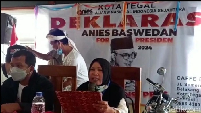Deklarasi mendukung Anies Baswedan menjadi calon presiden (capres) pada Pilpres 2024 juga muncul di Kota Tegal, Jawa Tengah, Minggu (5/12/2021).