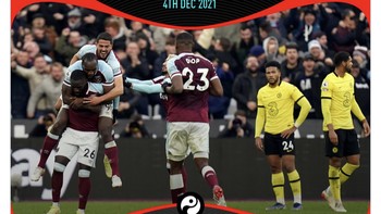 Chelsea harus mengakui kekalahan mereka di tangan West Ham United, usai dikalahkan The Hammers 3-2 di London Stadium, Sabtu (4/12). Foto: Internet