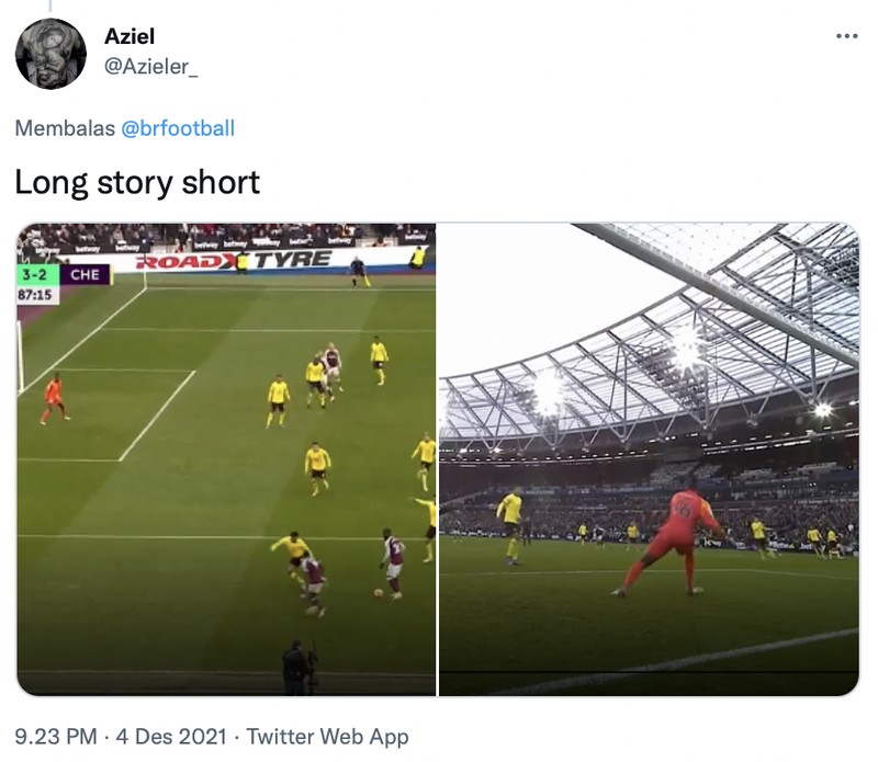 Meme Chelsea keok usai tumbang oleh West Ham United