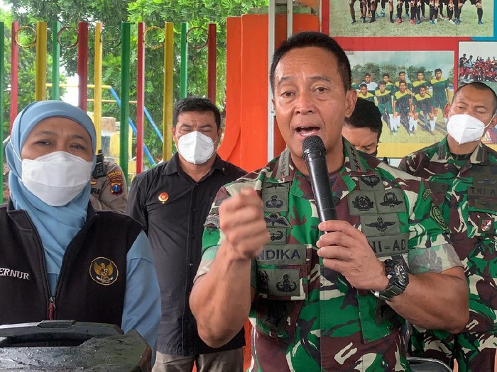 Panglima TNI Jenderal Andika Perkasa mendatangi Lumajang