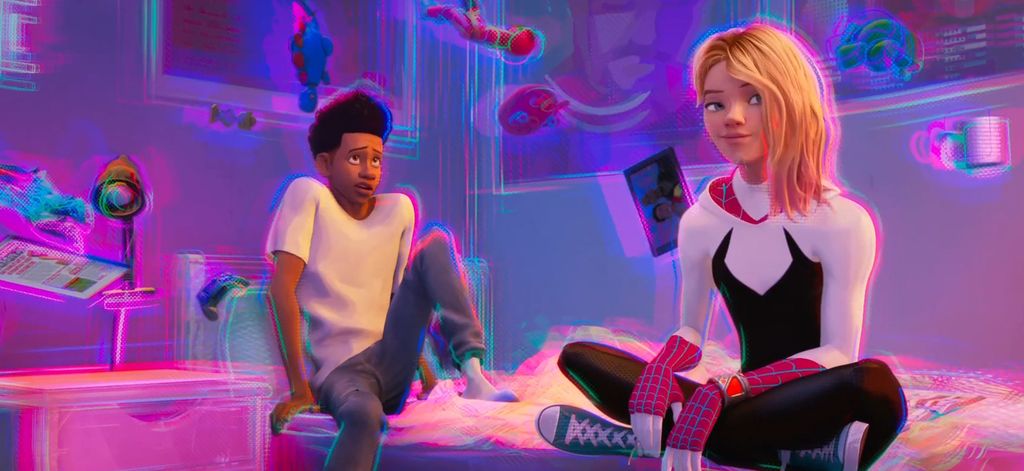 Cuplikan adegan dalam film Spider-Man: Across The Spider-Verse (Part One).