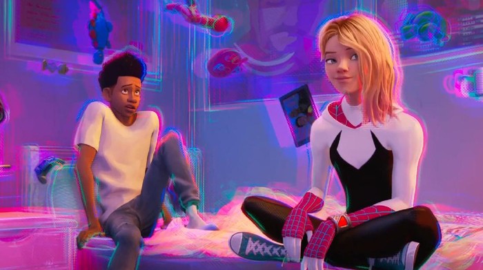 Cuplikan adegan dalam film Spider-Man: Across The Spider-Verse (Part One).