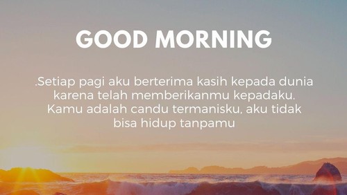 Ucapan selamat pagi romantis