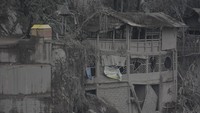 Pekat atau tebalnya guguran awan panas sanggup membuat suasana kawasan Lumajang terlihat abu-abu.
