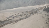 Abu erupsi Gunung Semeru menyelimuti kawasan perkampungan di Kabupaten Lumajang, Jawa Timur. AP/Trisnadi