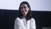 Senyum manis Marsha yang membuat para pria jatuh hati. Pool/Noel/detikFoto