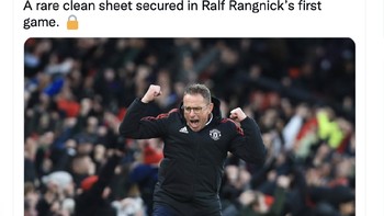 MU juga berhasil mencatatkan clean sheet. MU kebobolan 15 laga berturut-turut sebelum ini. Sebuah clean sheet yang langka, Foto: Twitter