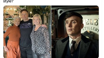 Apakah Elon Musk ingin meniru gaya rambut Thomas Shelby di serial Peaky Binders? Foto: Twitter