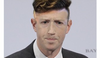 Mungkin seperti ini tampang Mark Zuckerberg dengan gaya rambut Elon Musk. Foto: Twitter
