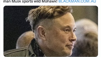 Apakah anak bayimu yang mencukur rambutmu jadi seperti in, Elon? Foto: Twitter