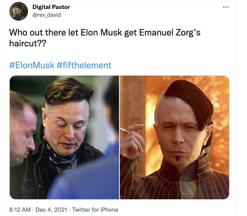 Meme rambut Elon Musk