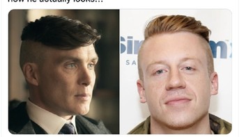 Mungkin Elon Musk berpikir dirinya keren seperti sosok di sebelah kiri, padahal hasilnya menurut netizen ini lebih ke sosok di sebelah kanan. Foto: Twitter