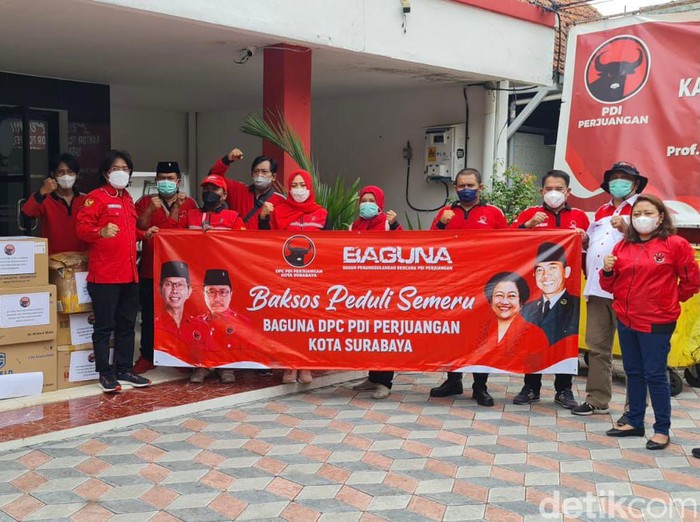 PDIP Surabaya mengirim bantuan dan relawan untuk membantu warga Lumajang yang terkena dampak erupsi Gunung Semeru. Bantuan dan relawan diberangkatkan hari ini.