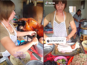 Viral Bule Jualan Babi Guling di Bali, Ini Faktanya!