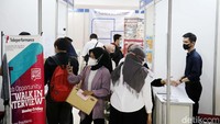 Job Fair digelar oleh Suku Dinas Tenaga Kerja, Transmigrasi dan Energi Kota Administrasi Jakarta Pusat.