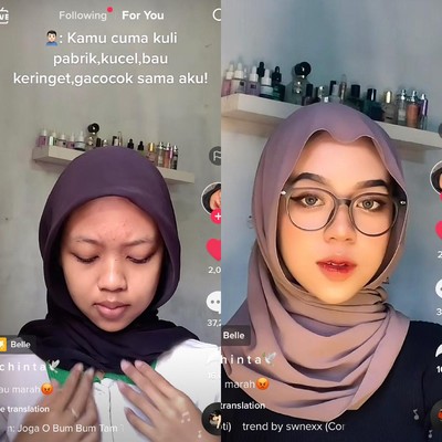 Transformasi makeup viral di TikTok bikin warganet takjub.