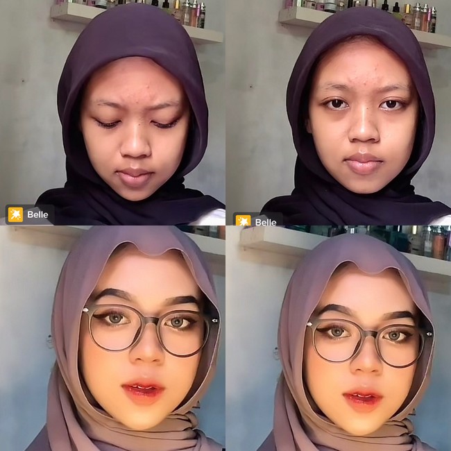 Pengen bisaa make up 🥺🥺, ujar pengguna TikTok @Wardah. Kukira cupu ternyata suhu teakwang🥰, takjub akun @Agis.thingky. Masyaallahh cakeppp benerr, puji akun @chaxxzy. Keren abis, kagum akun @Pras Mulya. MasyaAllah cantik bangett😭, ucap akun @Anak Rumahan🐣🙉🌦. Hijabnya rapi banget tutorial atuh, salfok akun @namaku bucin. Foto: Dok. Tangkapan layar akun TikTok @doyandiarymilkk.