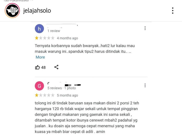 Viral warung tengkleng di Solo Baru ngepruk harga, Senin (6/12/2021).