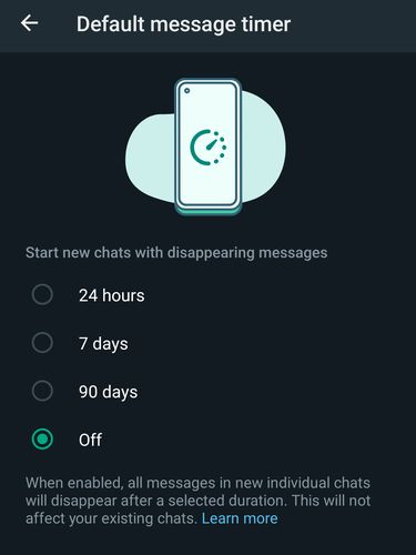 Fitur Disappearing Messages di WhatsApp