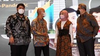 (Ki-ka) Chief of Economist PT Bank Syariah Indonesia Tbk (BSI) Banjaran Surya Indrastomo, Direktur Finance & Strategy BSI Ade Cahyo Nugroho, CEO ZAP Finance Prita Ghozie, dan Chief Economist PT Bank Mandiri Tbk Andry Asmoro saat menghadiri acara Macro Outlook 2022 : Winning The Post-Pancemic Economy di The Ayana Midplaza, Jakarta, Selasa (7/12).