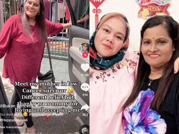 Foto Farah Diana Abu Bakar yang hidup rukun bersama mertuanya yang beda agama. Foto Farah Diana Abu Bakar yang hidup rukun bersama mertuanya yang beda agama.