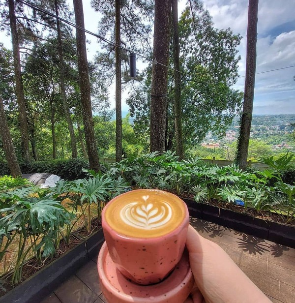 Kafe Pasir Angin berada di Megamendung, Kabupaten Bogor yang mengusung konsep unik. Konsepnya adalah kedai kopi dengan suasana alam yang melekat.