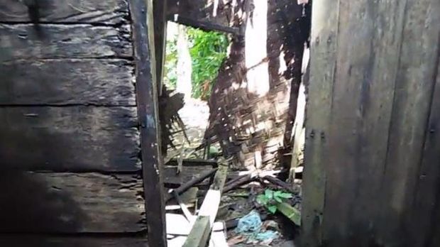 Kondisi Rumah Kakek Badu Ali Rambe di Paluta, Sumut (istimewa)