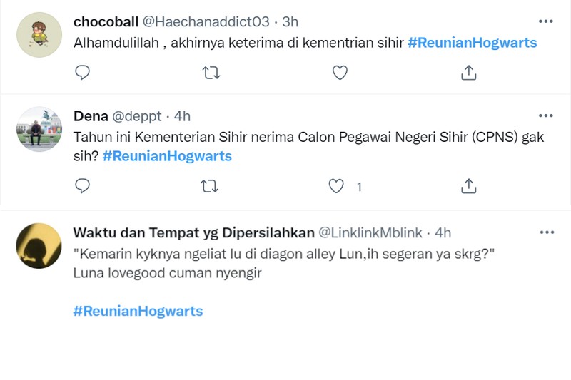 Meme Reuni Harry Potter