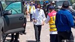 Momen Jokowi Tinjau Lokasi Terdampak Erupsi Gunung Semeru