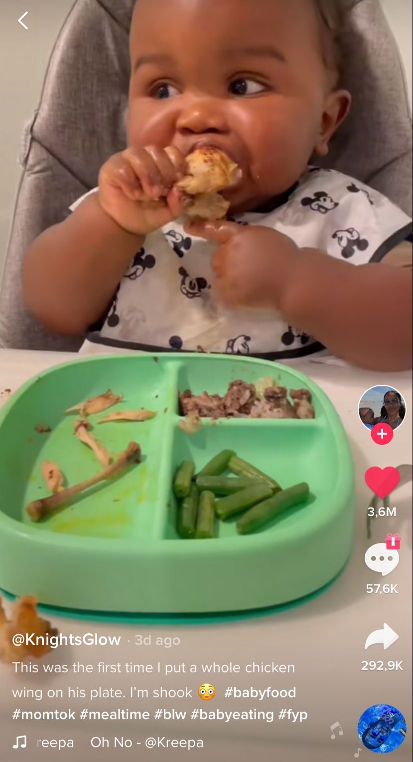 Balita Ini Makan Chicken Wings Sampai Bersih, Videonya Ditonton 28 Juta Kali!