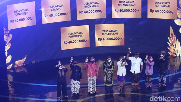 Kementerian Pariwisata dan Ekonomi Kreatif (Kemenparekraf) mengumumkan desa-desa yang menjadi pemenang dalam Anugerah Desa Wisata Indonesia (ADWI) 2021. Ada beberapa pemenang dalam 7 kategori. 