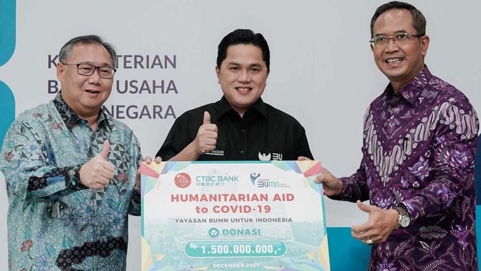 Yayasan BUMN untuk Indonesia terus membantu penanganan pandemi COVID-19. Donasi pun terus disalurkan lewat yayasan ini.