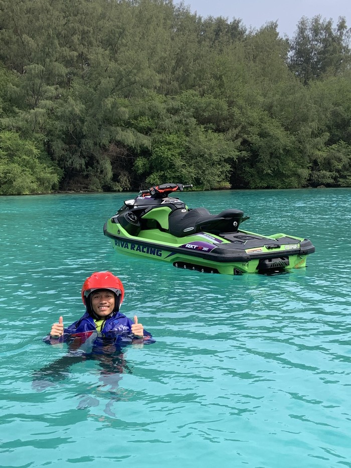 Dokumentasi pribadi Fata Aflah saat berada di kawasan Kepulauan Seribu.