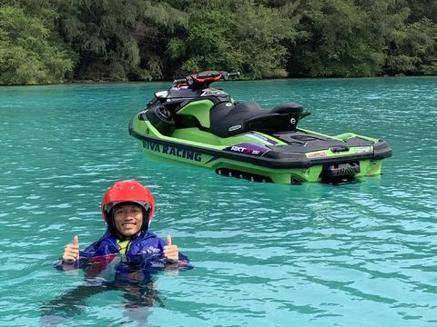 Dokumentasi pribadi Fata Aflah saat berada di kawasan Kepulauan Seribu.