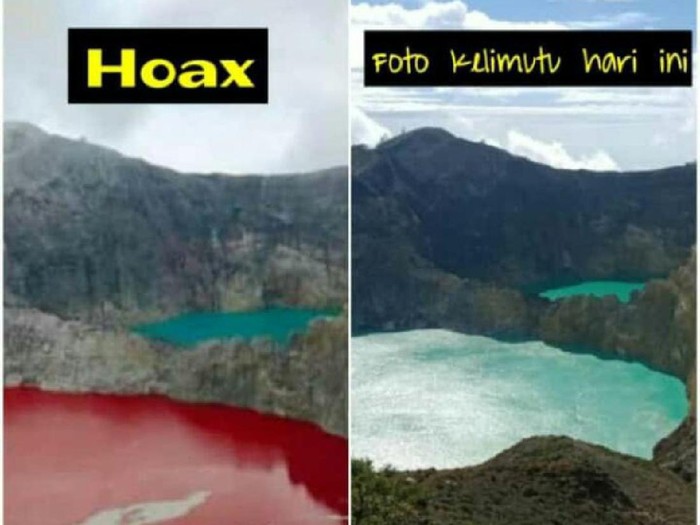 Gunung Kelimutu.
