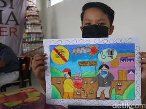 Tanamkan Sejak Dini, Siswa SMP di Kudus Ikuti Lomba Poster Anti Korupsi