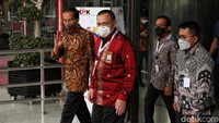 Presiden Joko Widodo (Jokowi) menghadiri peringatan Hari Antikorupsi Sedunia (Hakordia) 2021 di Gedung Merah Putih KPK, Jakarta, Kamis (9/12/2021).