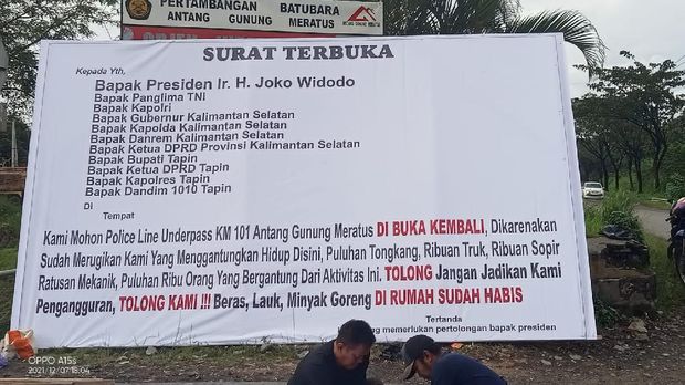 Pekerja Tambang Demo di Tapin, Kalsel