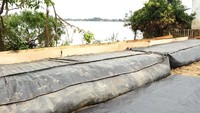Pemerintah menargetkan infrastruktur tanggap darurat berupa tanggul banjir rampung pada Maret 2022 mendatang.