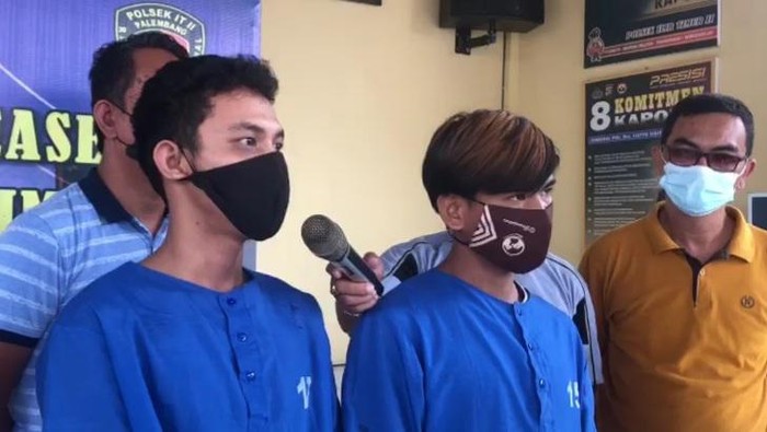 Konferensi pers penangkapan Renaldo dan Farhan (Syahbana-detikcom)