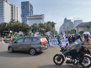 Awas Macet! Massa Demo di Kawasan Patung Kuda Tersebar di 3 Titik Sore Ini