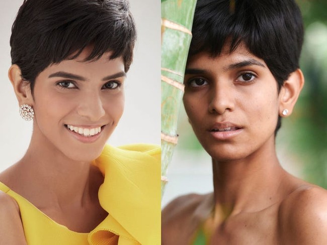 Inilah wajah Nandita Banna, finalis dari Singapura ketika tanpa makeup. Model asal Singapura itu tampak percaya diri menunjukkan kulit aslinya. Foto: dok. Instagram Miss Universe