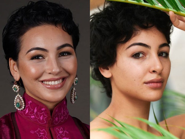 Finalis Miss Universe 2021 dari Maroko Kawtar Benhalima tampak tidak jauh berbeda ketika tanpa atau menggunakan makeup. Foto: dok. Instagram Miss Universe