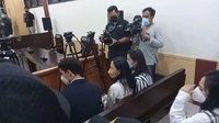 Rachel Vennya terlihat hadir di sidang kabur dari karantina. Foto: Muhammad Ahsan/detikHOT