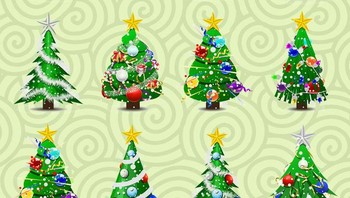 Cari dua pohon natal yang sama. Foto: Brightside