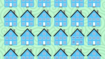 Ada satu rumah yang berbeda dari lainnya. Hayo, yang mana? Foto: Brightside